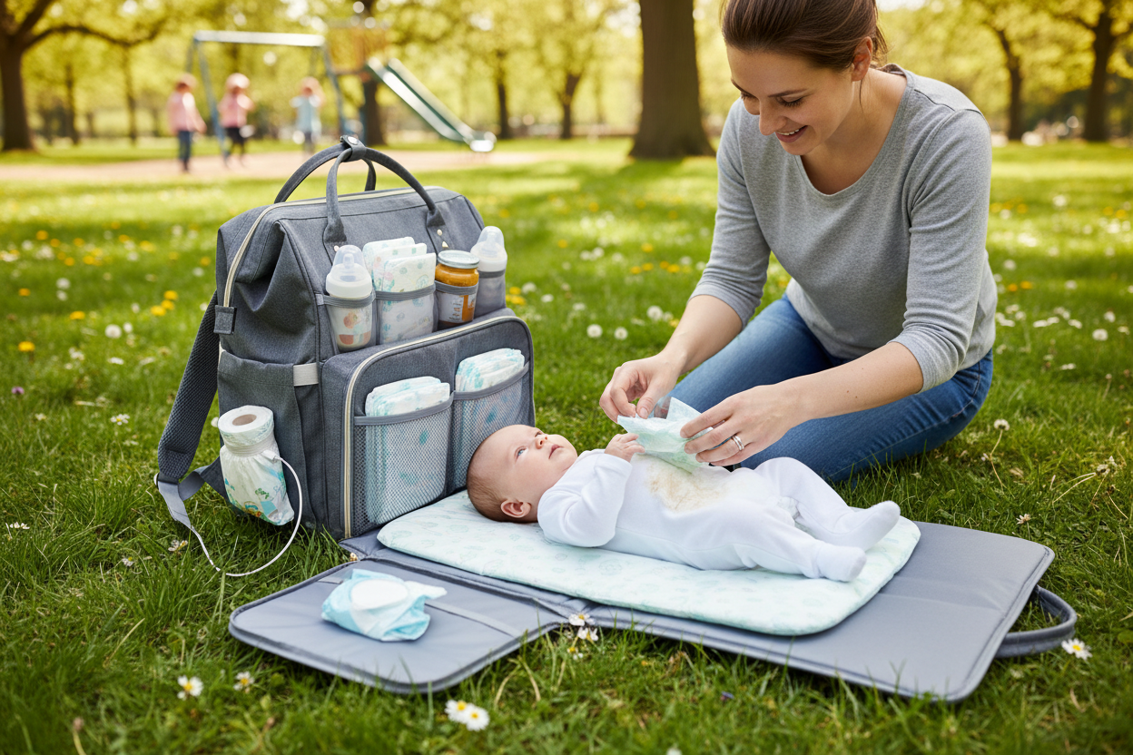 Baby diaper changing station- safe and convenient for parents